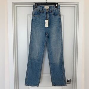 NWT THE GREAT. Women's Straight Leg Blue Jeans